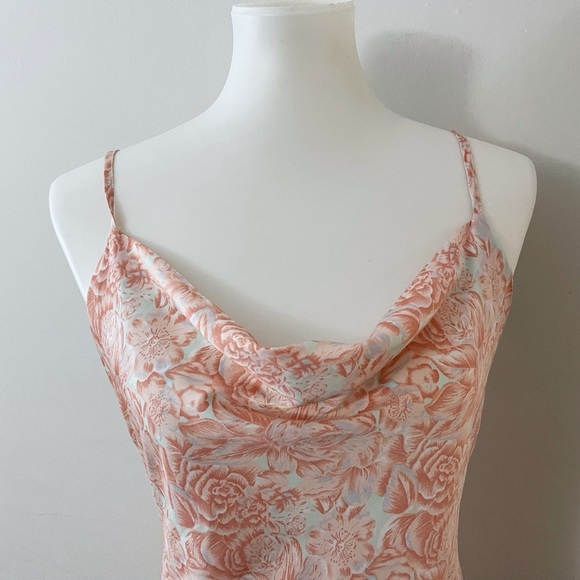 (sold)Paper Heart Floral Backless Slip Dress Wedding Guest Summer Party Coquette - Picture 3 of 5